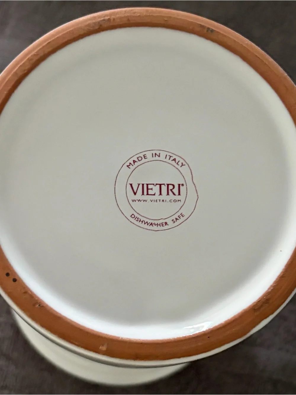 Vietri Hand-Painted Ceramic Vase in White, Yellow and Blue